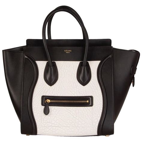 celine black and white mini luggage|MINI BAGS WOMEN .